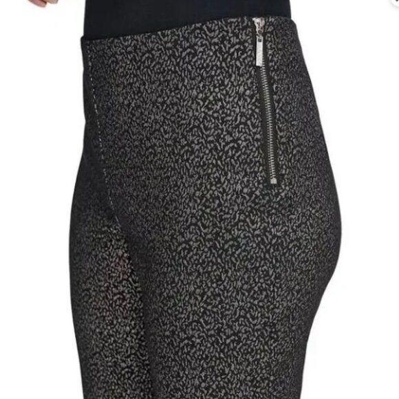 DKNY Women's Black/Silver Animal Printed Low Rise Skinny Ankle Pants Size 14 NWT - Picture 4 of 8